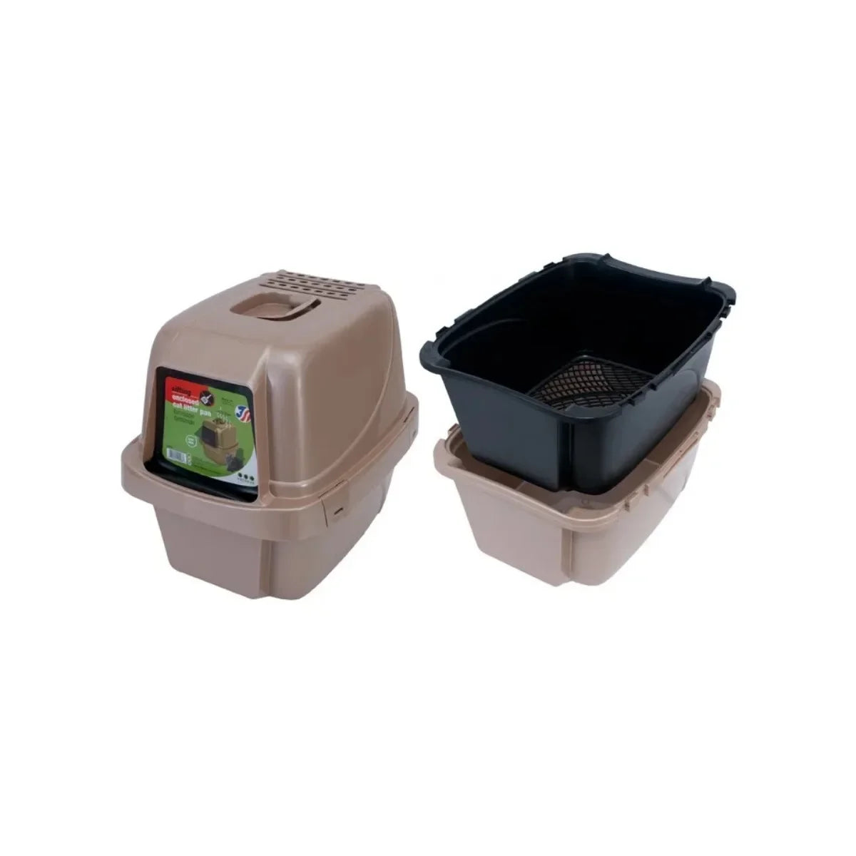 Large Enclosed Sifting Cat Litter Box – Odor Control with Privacy Hood and Easy-Clean Design for Minimal Litter Waste