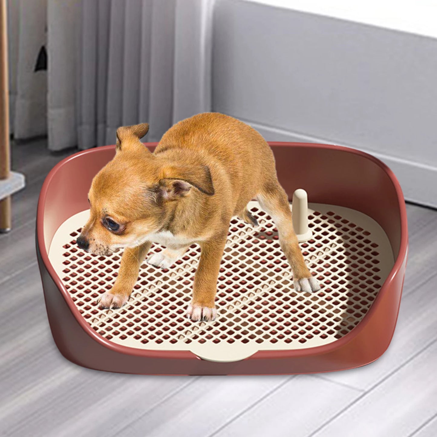Portable Pet Dog Toilet – Anti-Splash Potty Pan Trainer Litter Box for Puppies and Kittens